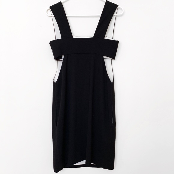 NEW T by Alexander Wang Cutout V Neck Black Dress - Picture 7 of 14
